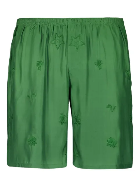 Baziszt embroidered drawstring shorts