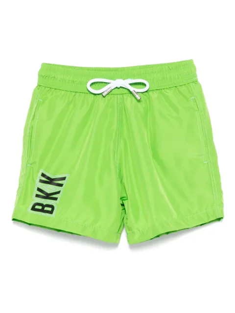 BIKKEMBERGS KIDS shorts de playa con logo estampado