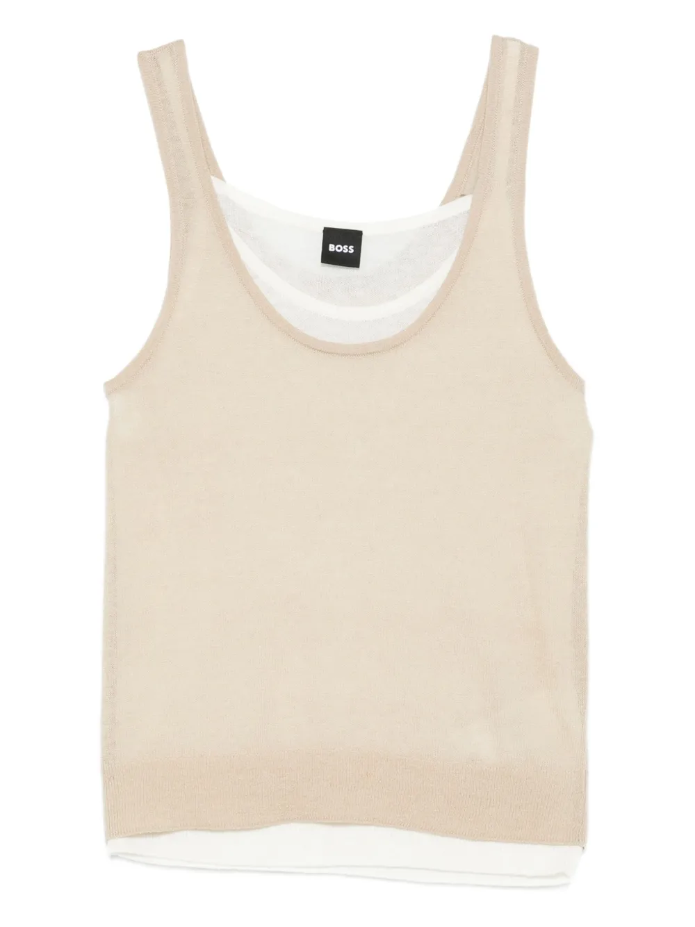 BOSS layered tank top | White | Image 1