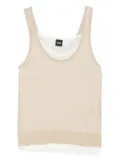 BOSS layered tank top - White