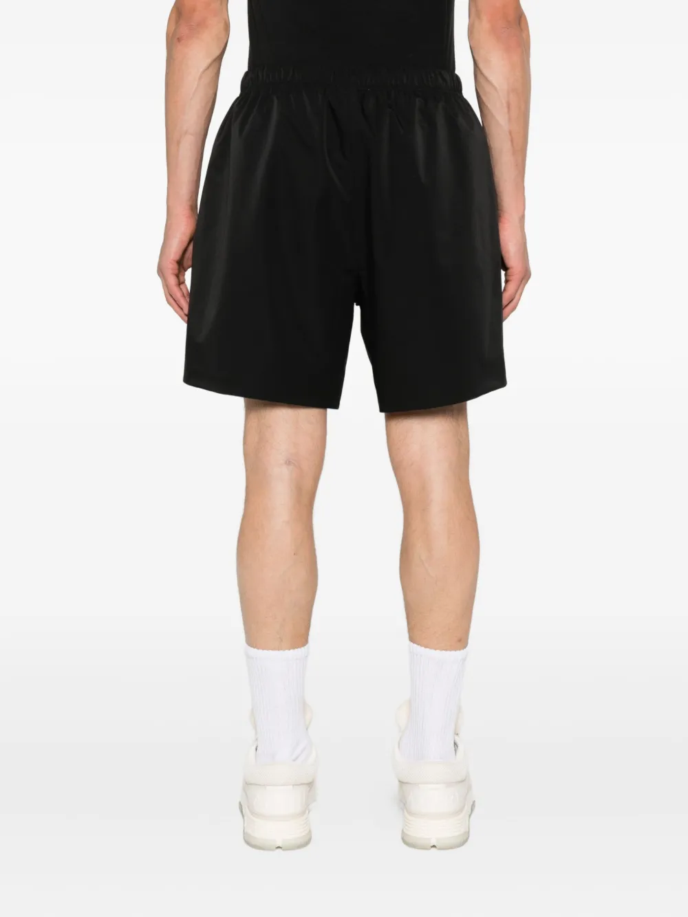 FEAR OF GOD ESSENTIALS logo-embroidered drawstring track shorts Zwart
