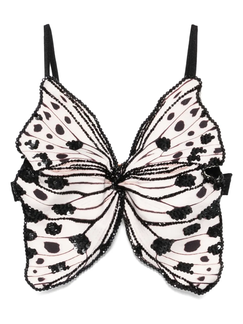 PatBO butterfly-motif top | Black | Image 1