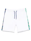 BIKKEMBERGS KIDS side-stripe shorts - White