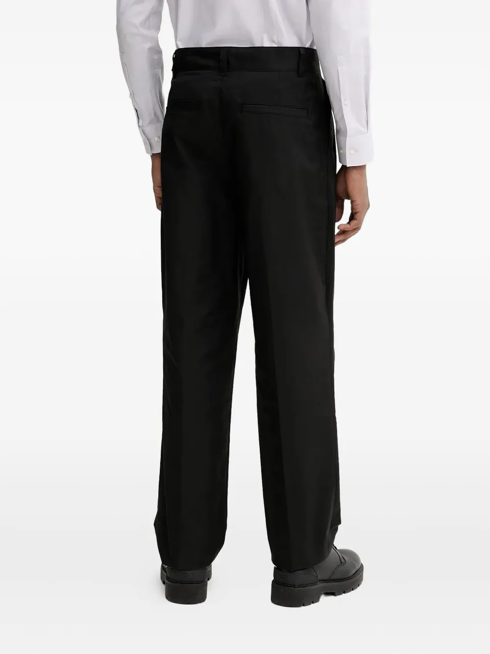 HUGO pleated-front trousers - Zwart