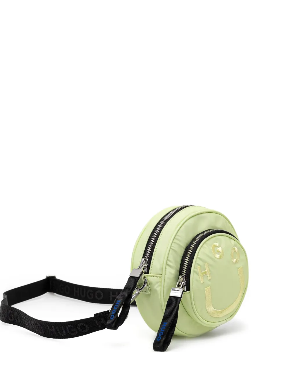 HUGO Kleine ronde crossbodytas met logo Groen