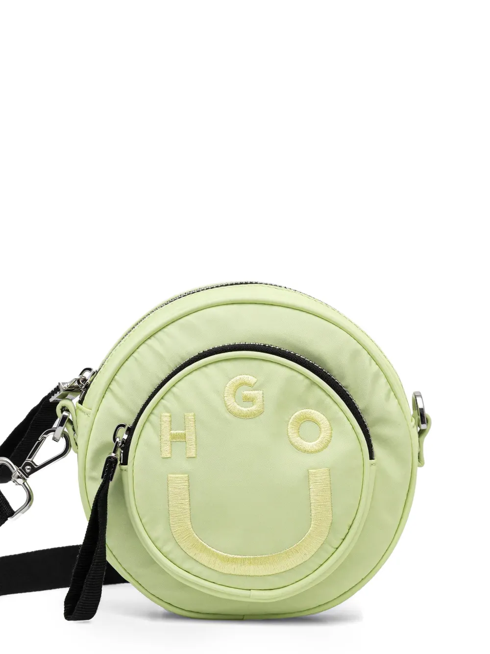 HUGO Kleine ronde crossbodytas met logo Groen