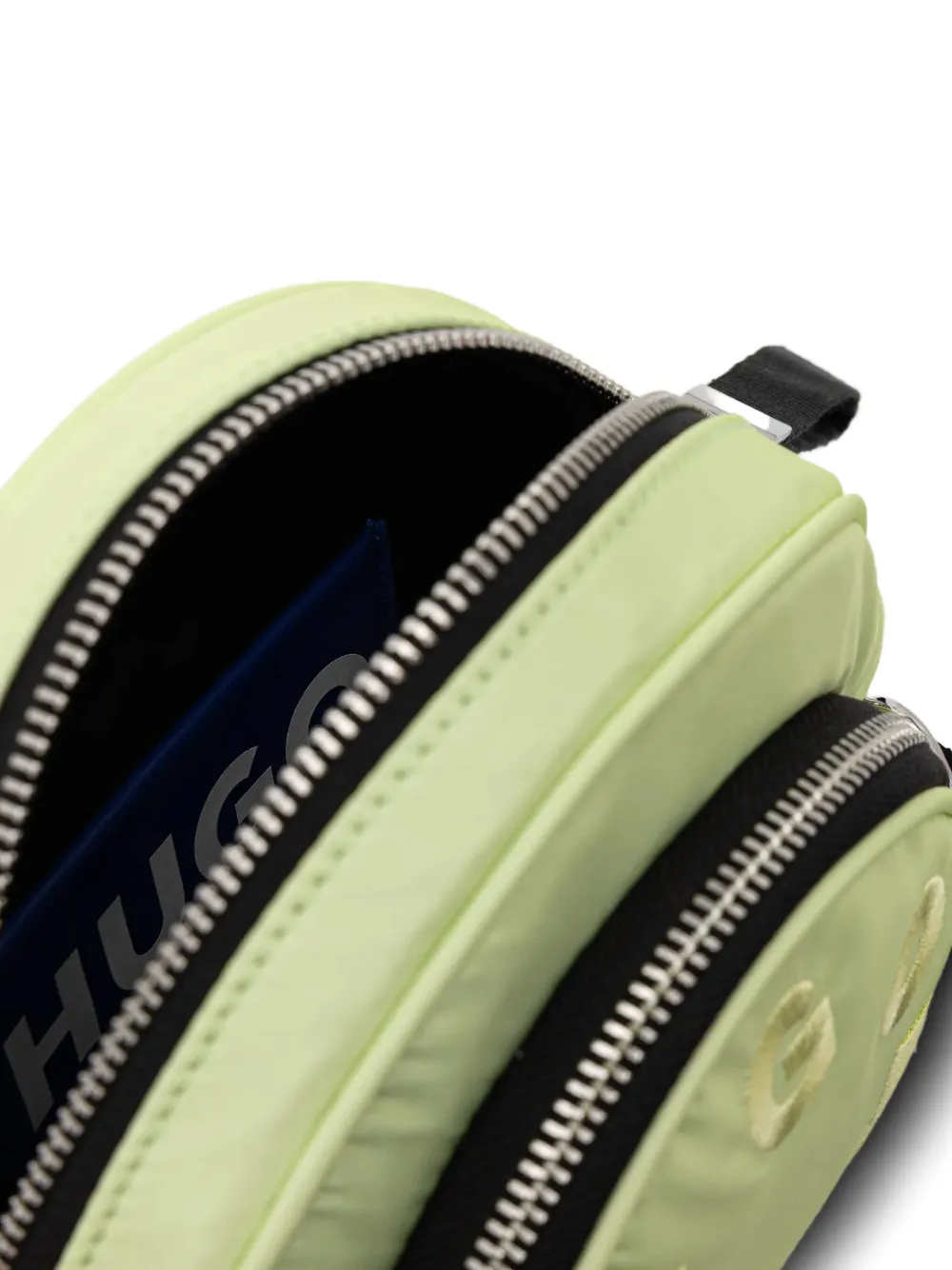 HUGO Kleine ronde crossbodytas met logo Groen