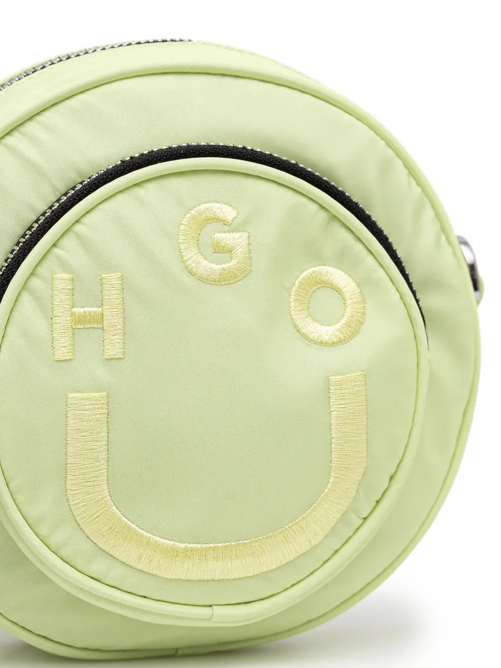 HUGO Kleine ronde crossbodytas met logo Groen