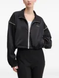 HUGO logo-patch cropped jacket - Black