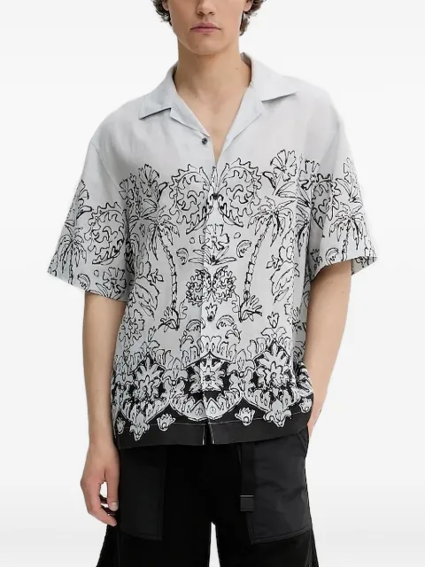 HUGO floral-print short-sleeved shirt