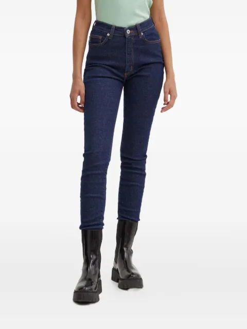 HUGO high-waisted logo-plaque jeans
