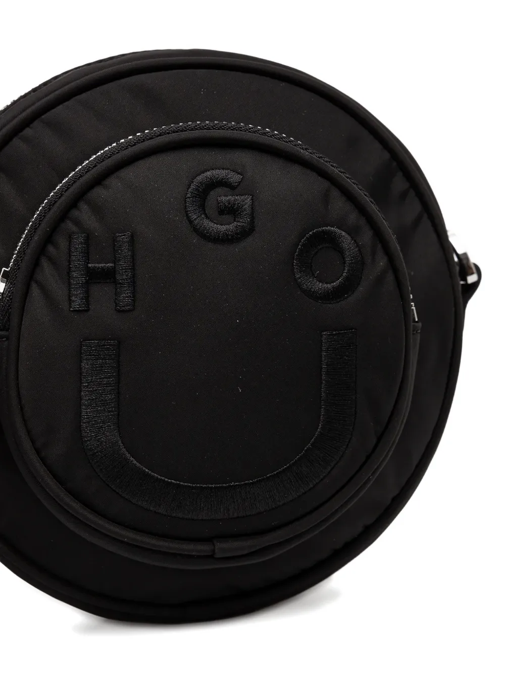 HUGO Happy kleine tas met geborduurd logo Zwart