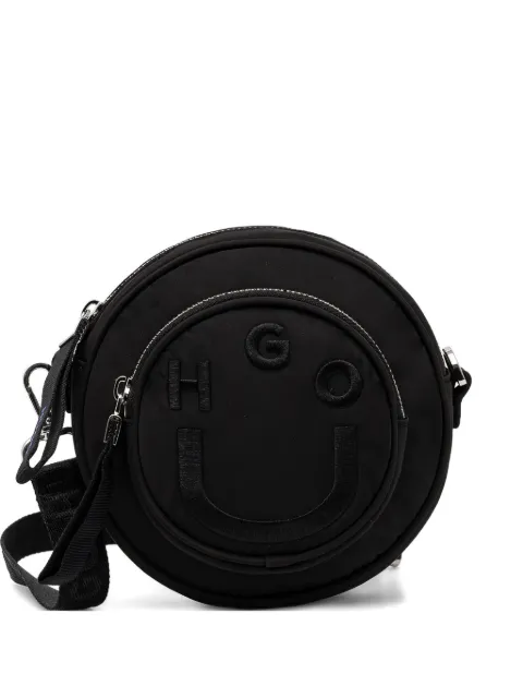 HUGO Happy Hugo logo-embroidered circle mini bag