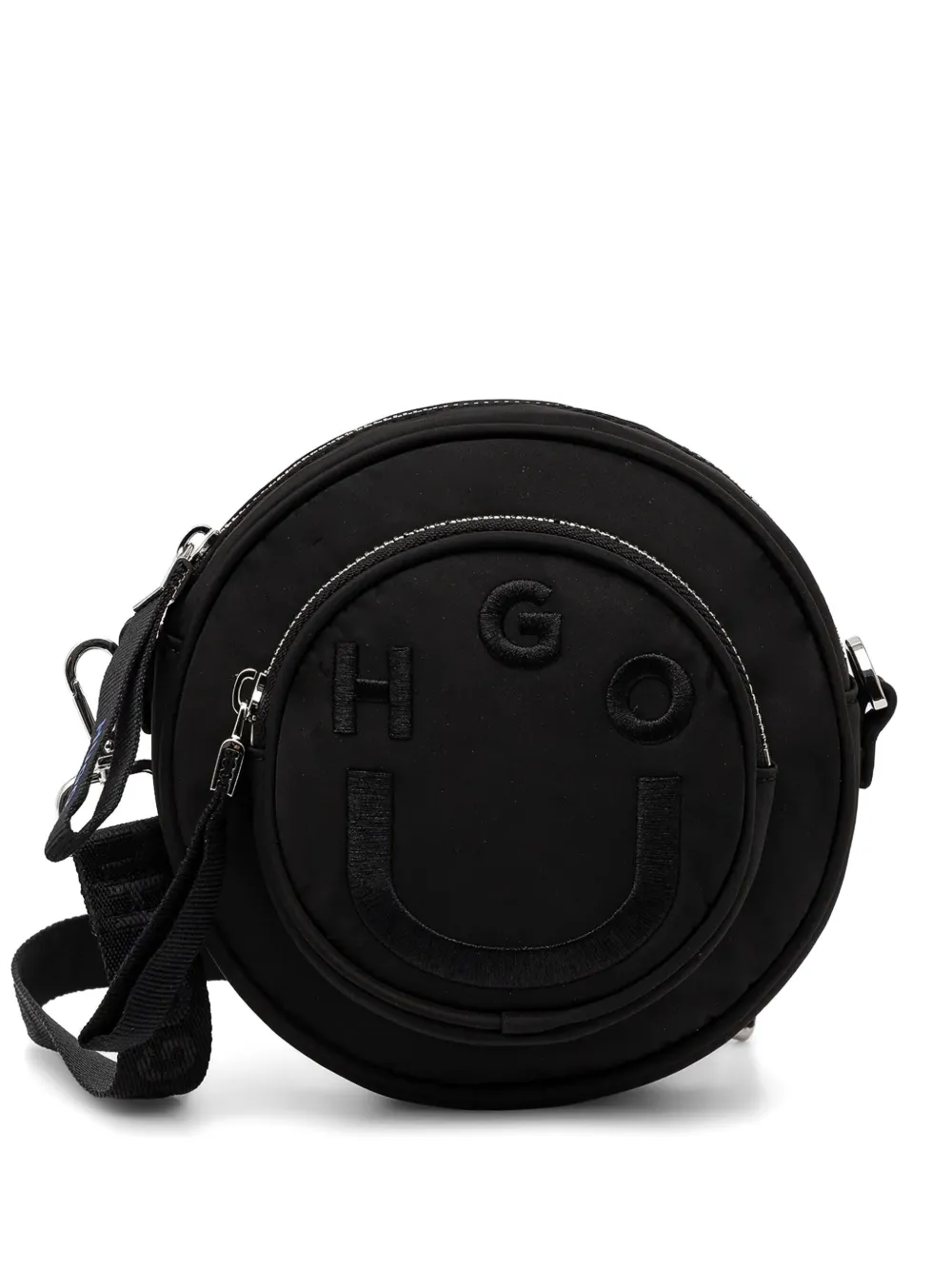 HUGO Happy kleine tas met geborduurd logo Zwart