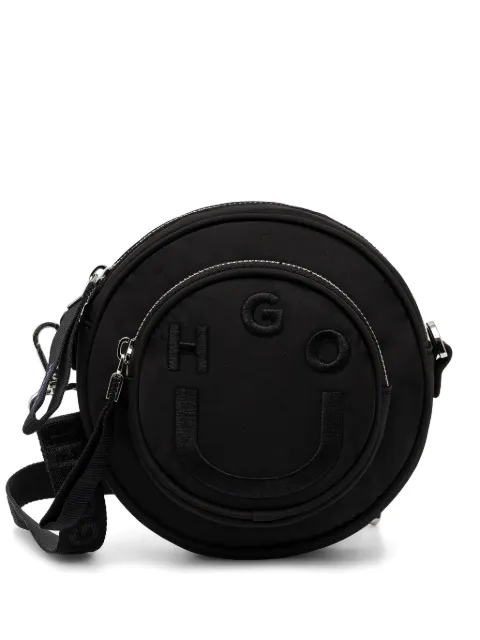 HUGO Happy Hugo logo-embroidered circle mini bag