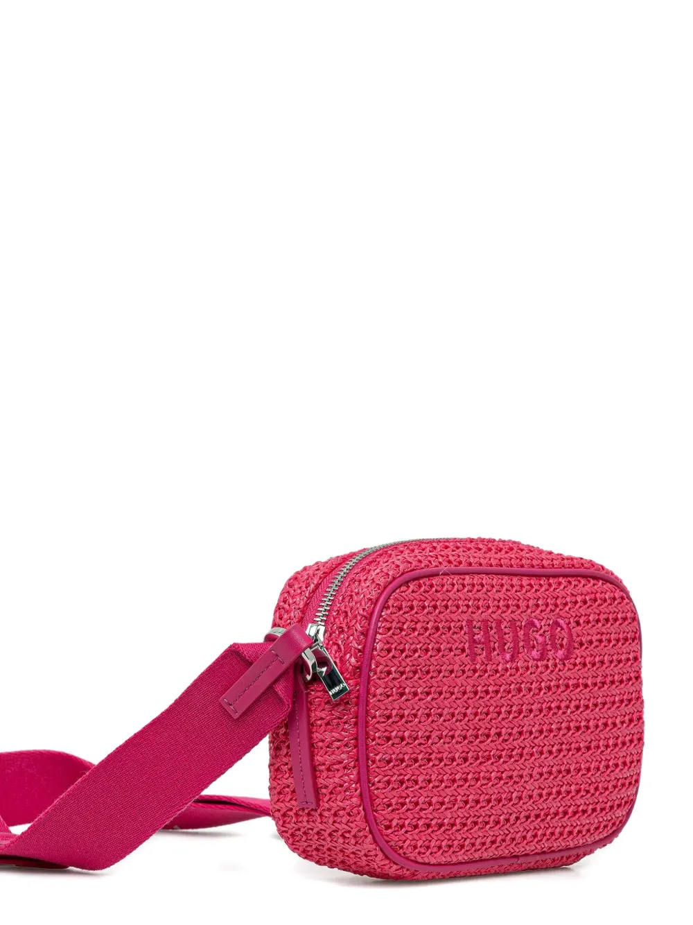 HUGO Bel geweven crossbodytas Roze