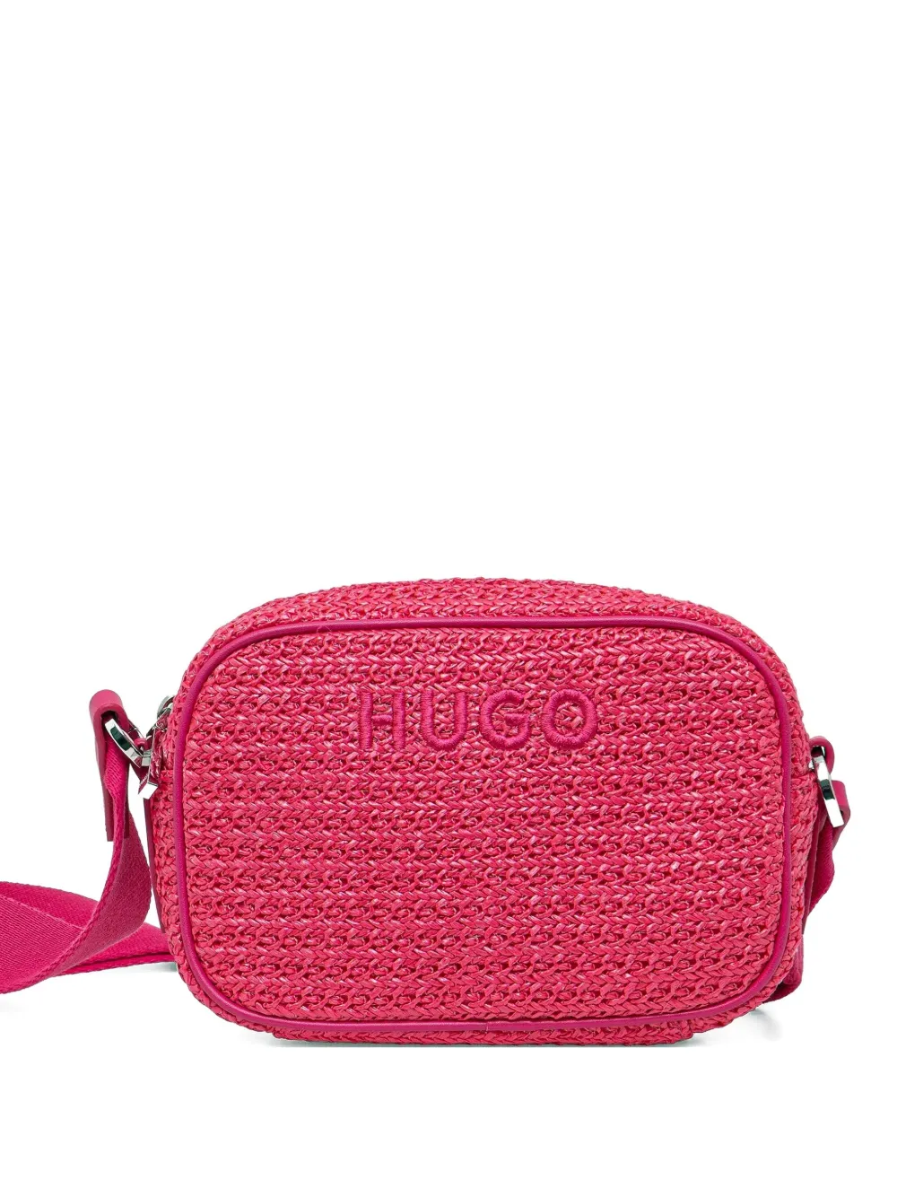 HUGO Bel geweven crossbodytas Roze