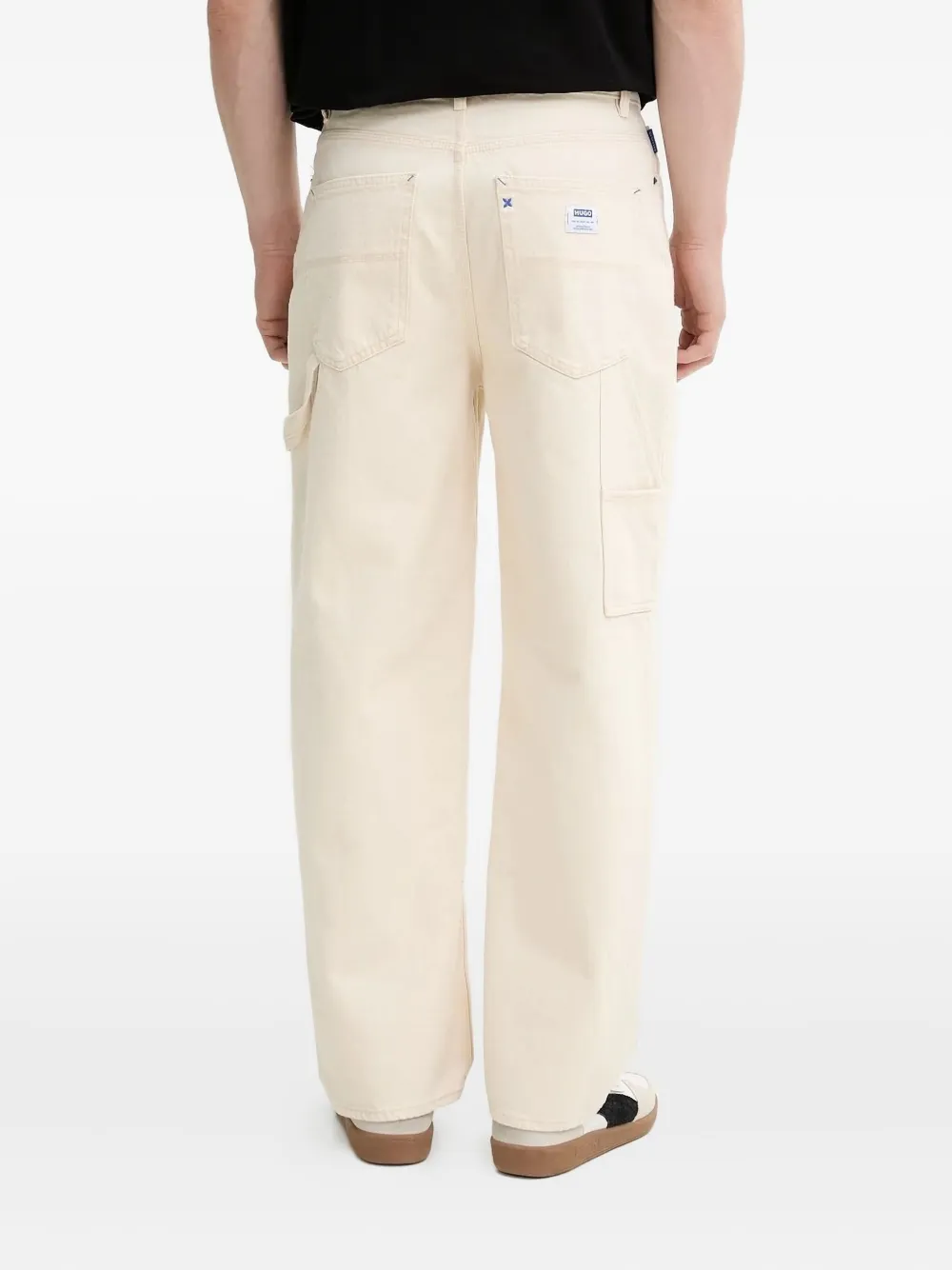 HUGO utility-pocket straight-leg jeans - Beige