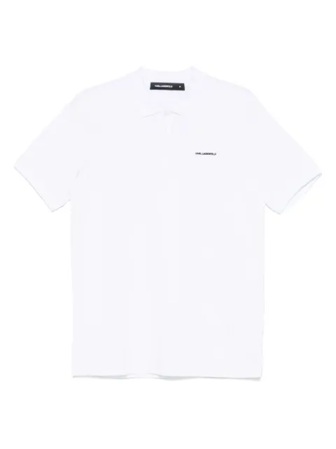 Karl Lagerfeld embroidered-logo polo shirt