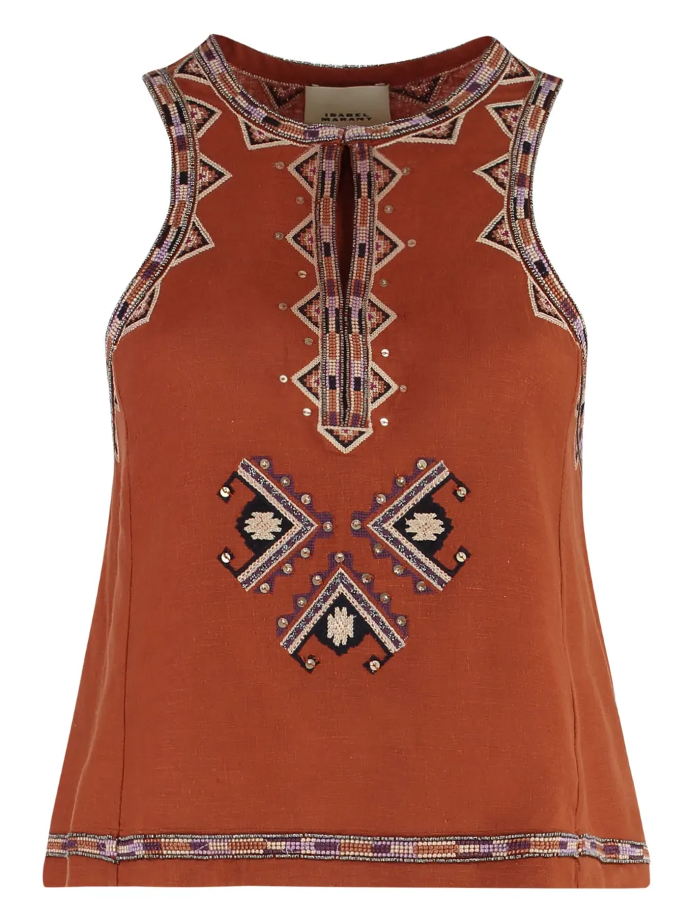 Isabel Marant Zahara Beaded-embellishment Silk Top
