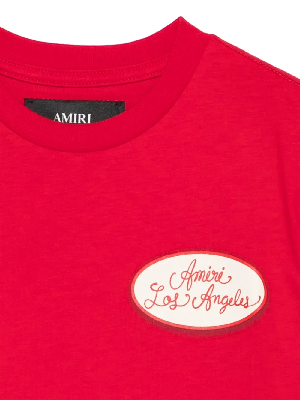 AMIRI KIDS Katoenen T-shirt met logopatch Rood