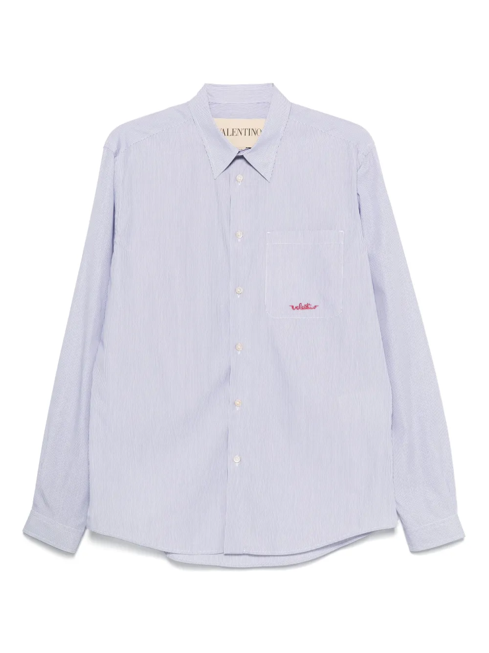 Valentino Garavani Gestreept overhemd Blauw