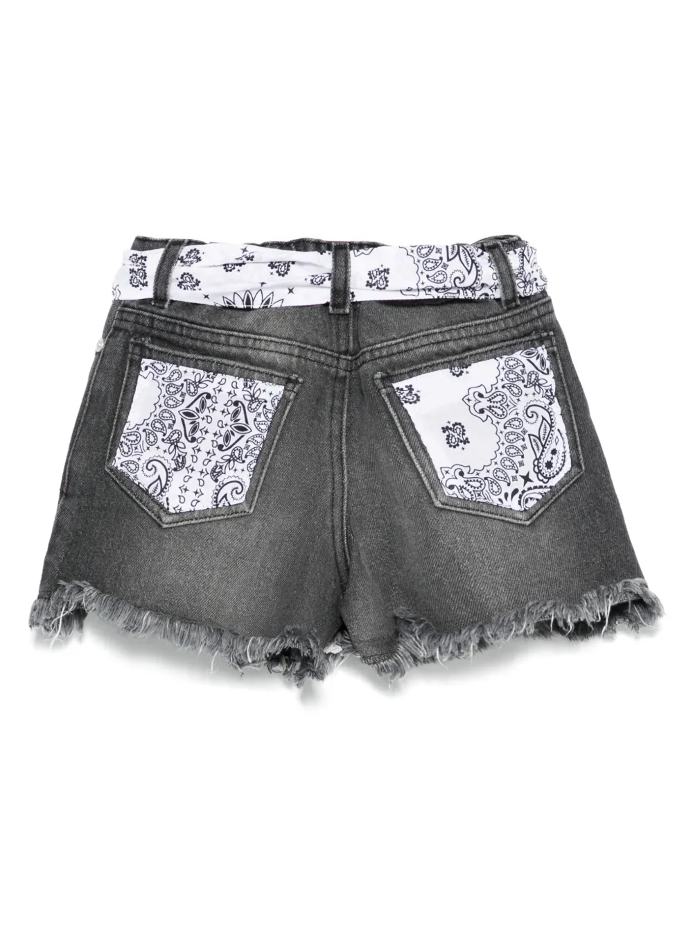 MC2 Saint Barth Kids bandana-detail denim shorts | Girls Denim Shorts | Image 2