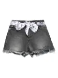 MC2 Saint Barth Kids bandana-detail denim shorts - Grey