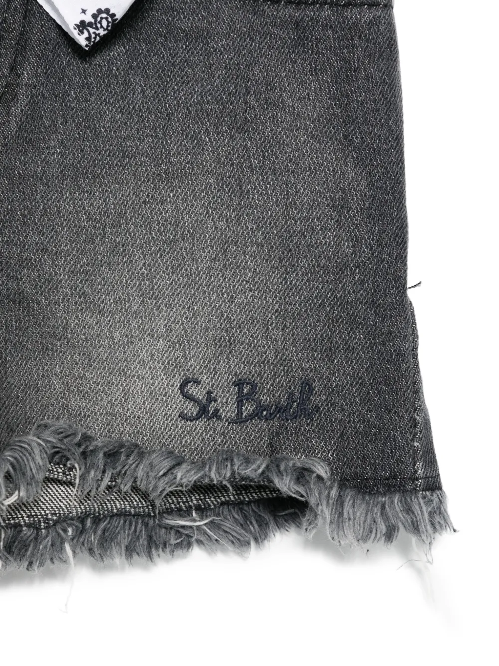 MC2 Saint Barth Kids Spijkershorts met bandana-detail Grijs