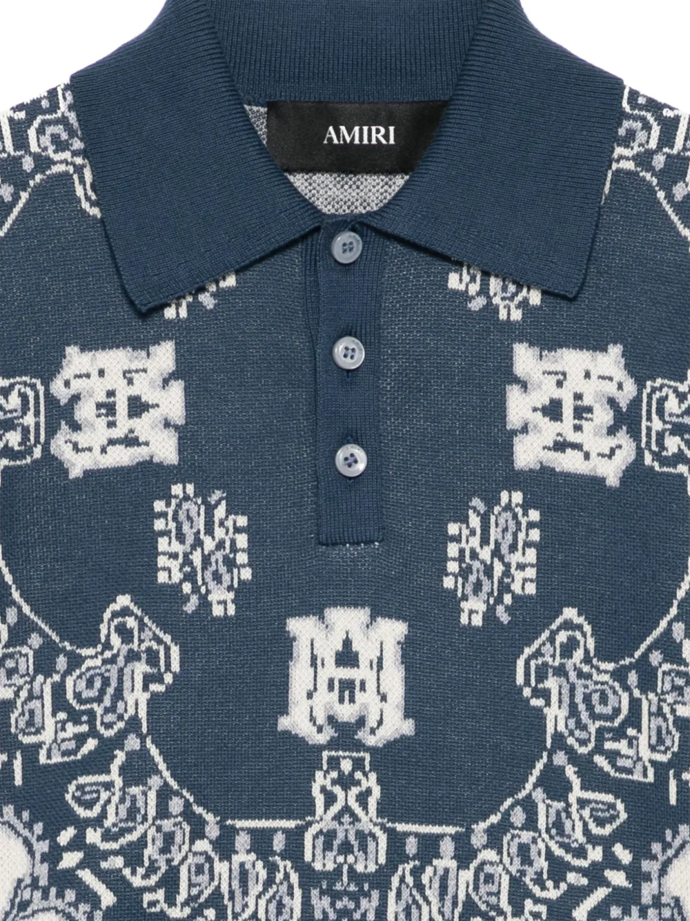 AMIRI KIDS Katoenen poloshirt Blauw