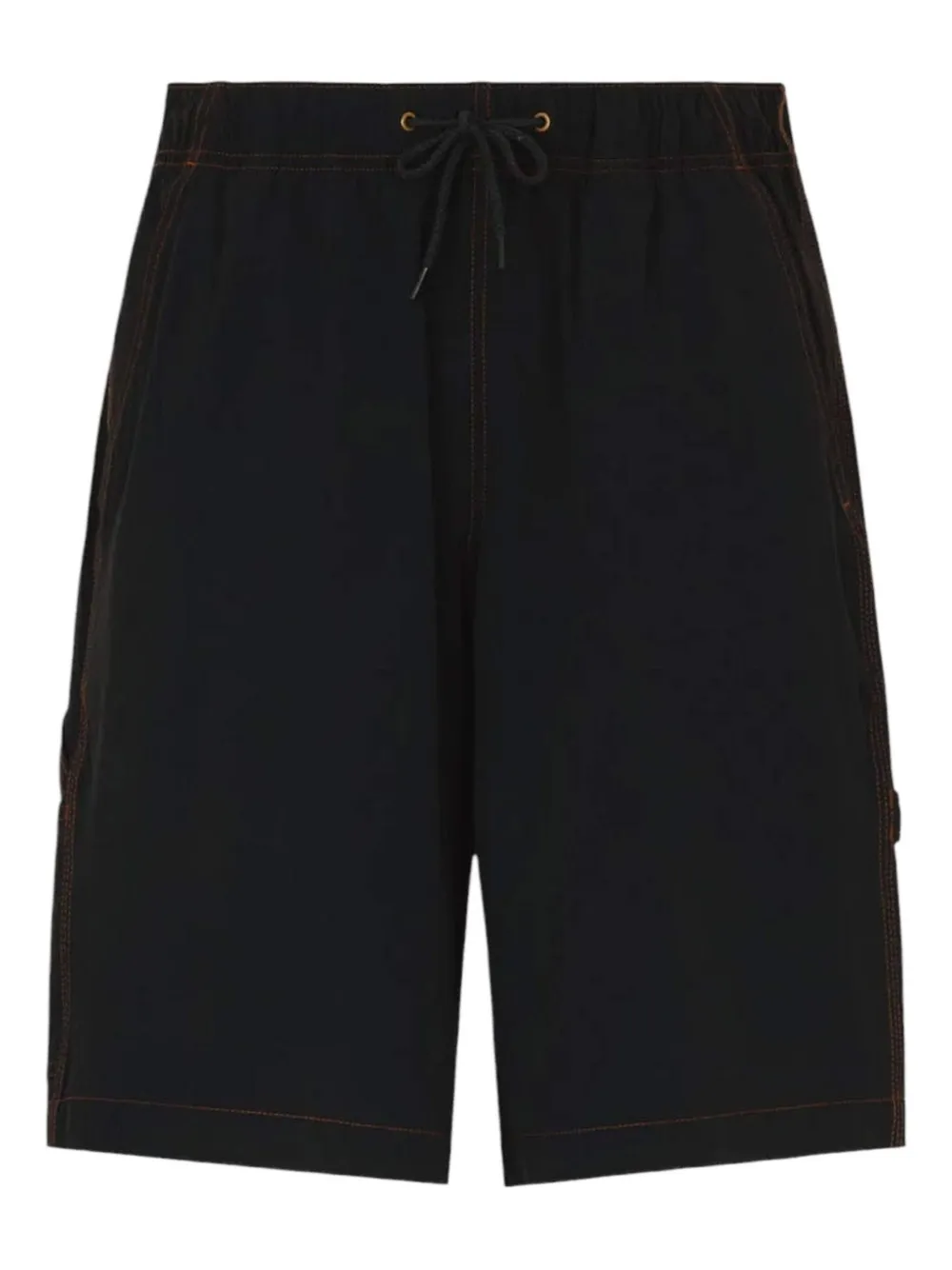 DICKIES drawstring-waist stitching shorts - ブラック DICKIES drawstring-waist stitching shorts - ブラック