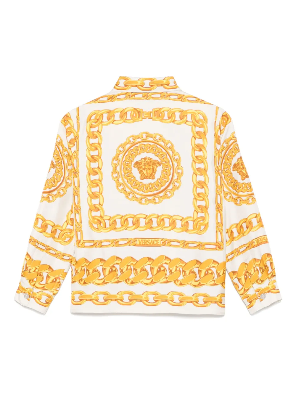 Versace Kids Zijden shirt Beige