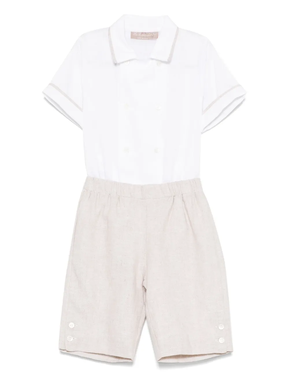 La Stupenderia cotton trouser set | White | Image 1