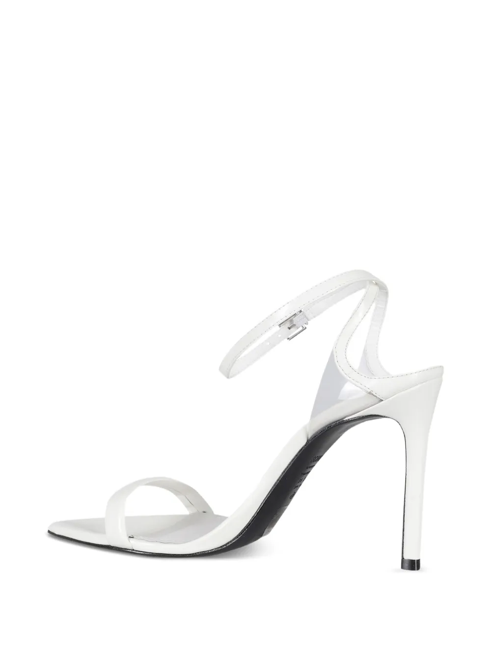 Schutz 100 mm clear-strap stiletto-sandals White