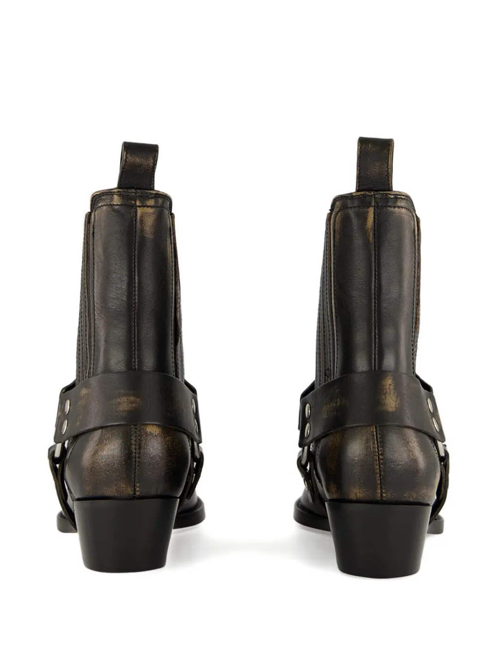 Paris Texas 35mm Helena Strap-detail Ankle Boot In Black