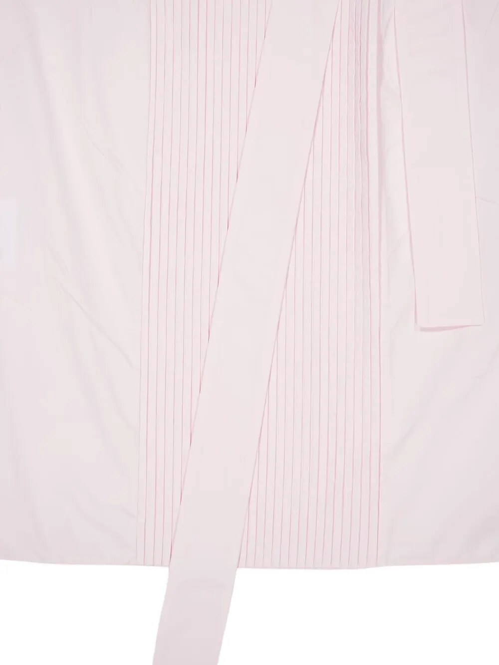 Prada Blouse met geplooide hals en strik Roze