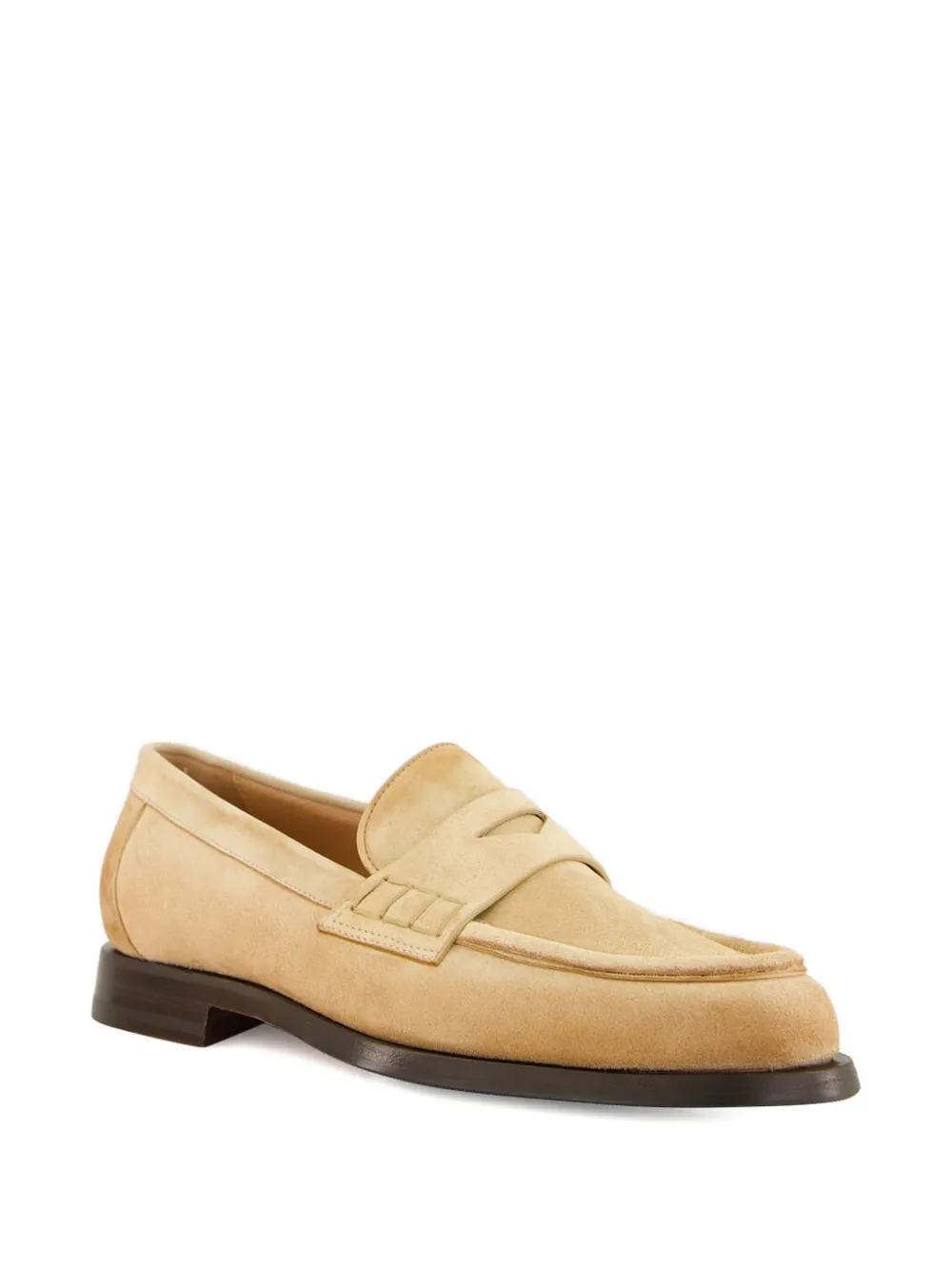 Santoni penny suede loafers - Beige