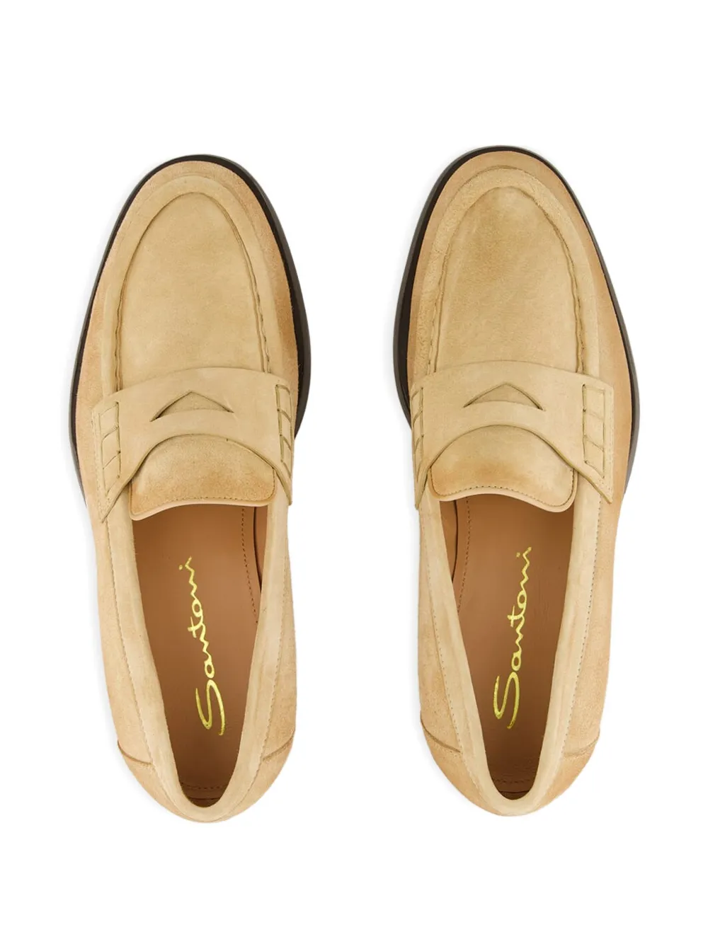 Santoni Suède loafers Beige