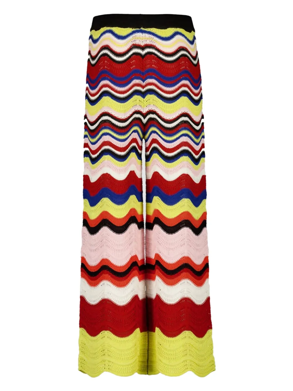 La DoubleJ chevron-knit trousers Geel