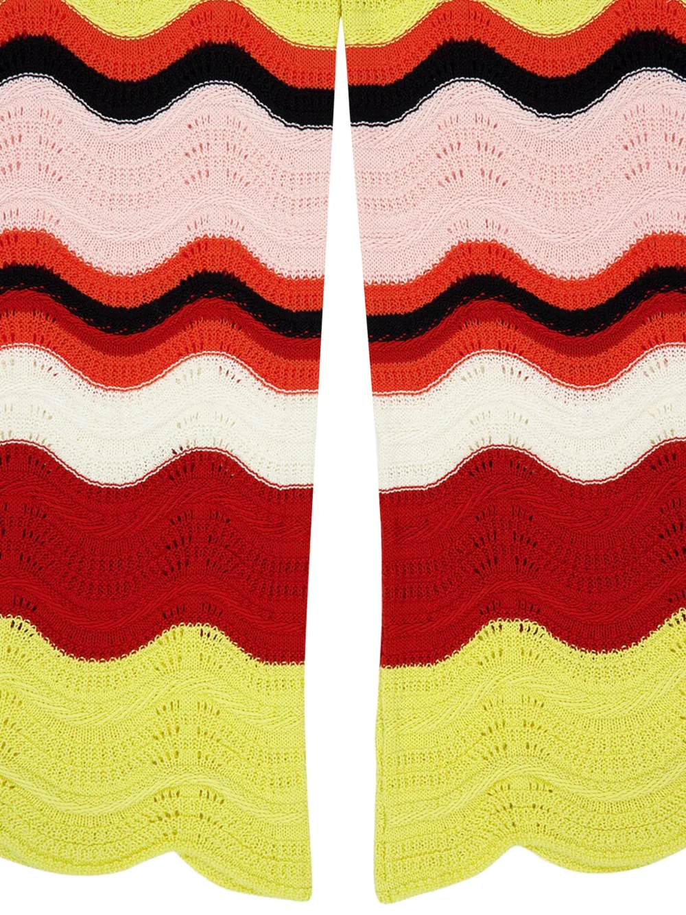 La DoubleJ chevron-knit trousers Geel