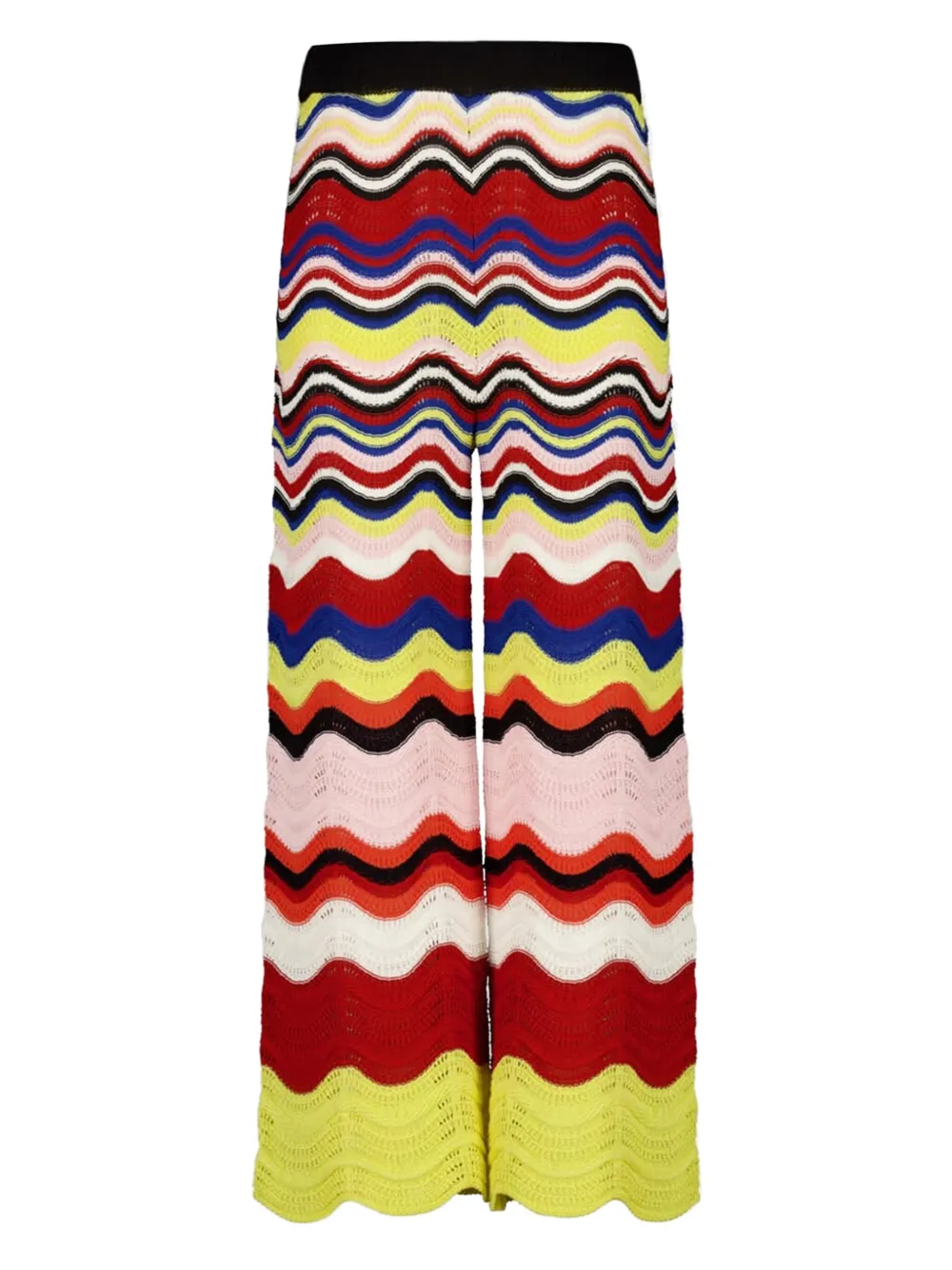 La DoubleJ chevron-knit trousers Geel