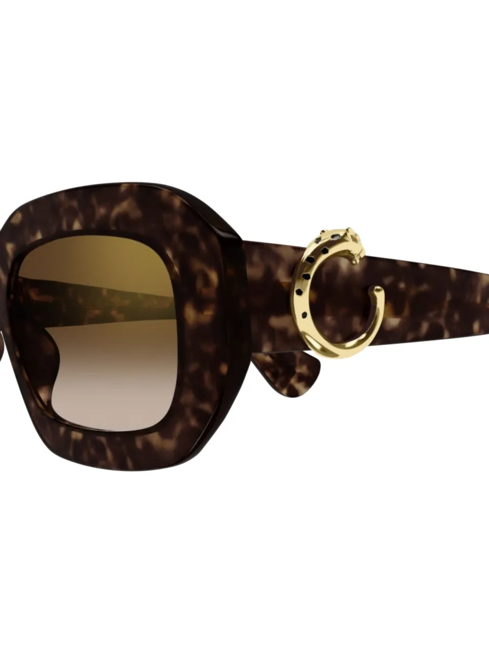 Cartier Eyewear Zonnebril met geometrisch montuur Bruin