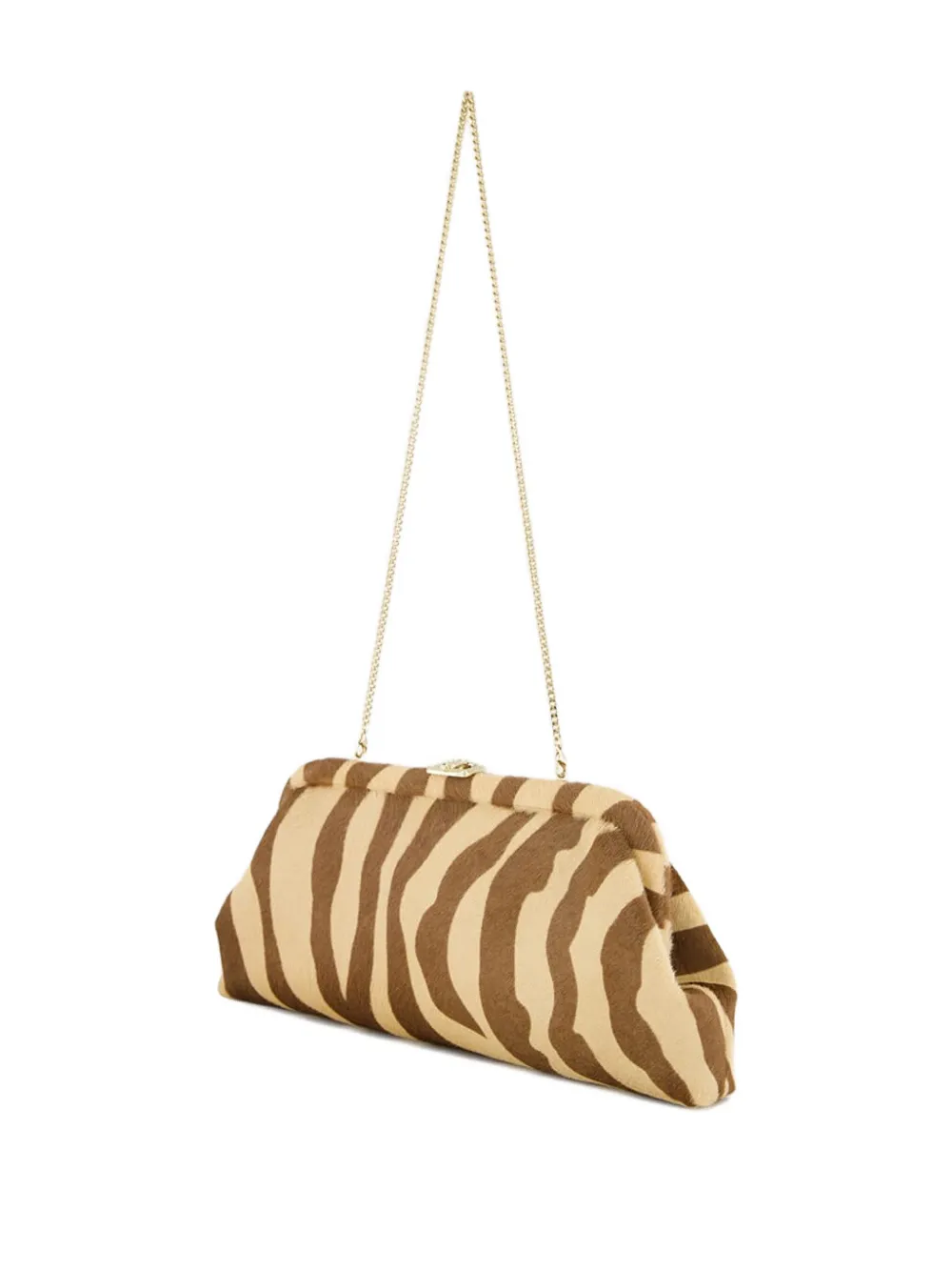 Jimmy Choo mini Skylar shouder-chain clutch bag Bruin