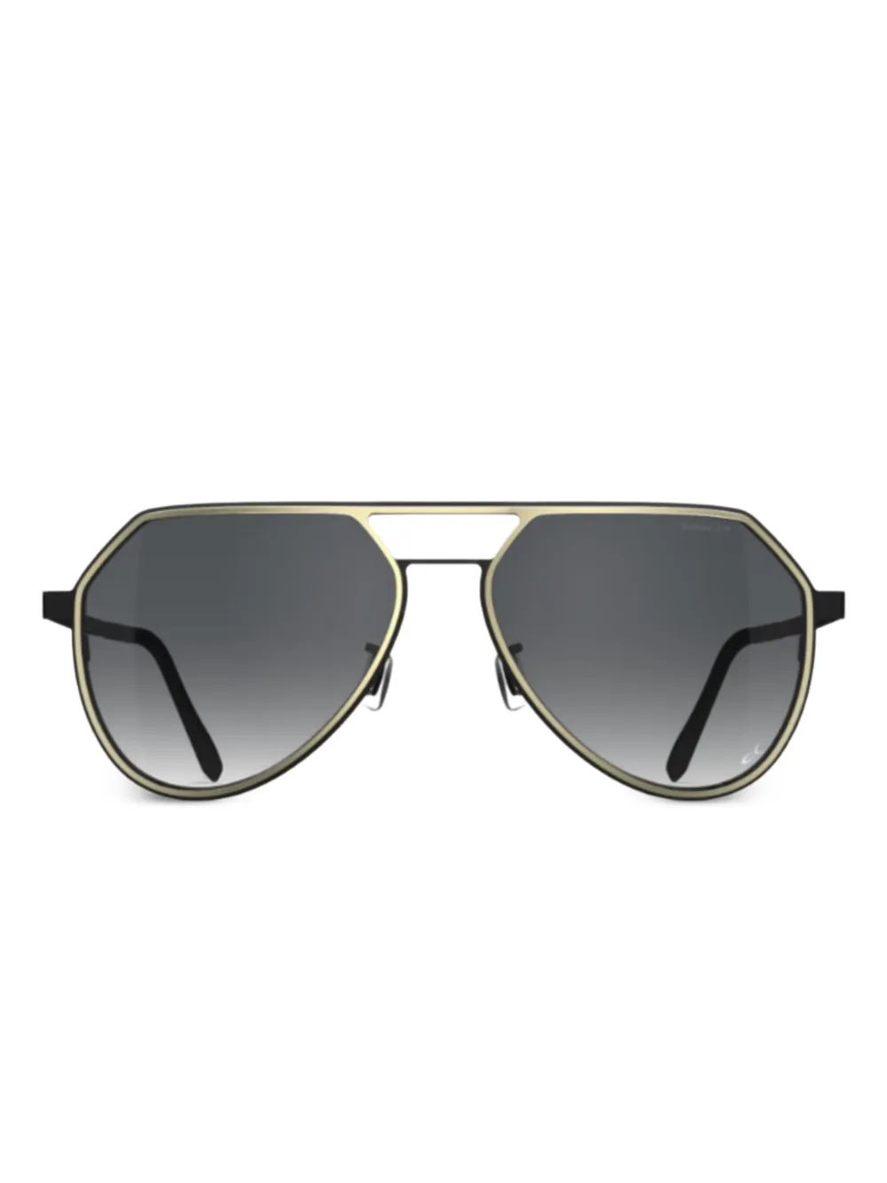 Blackfin Thunder Bay 几何形框太阳眼镜 In Silver