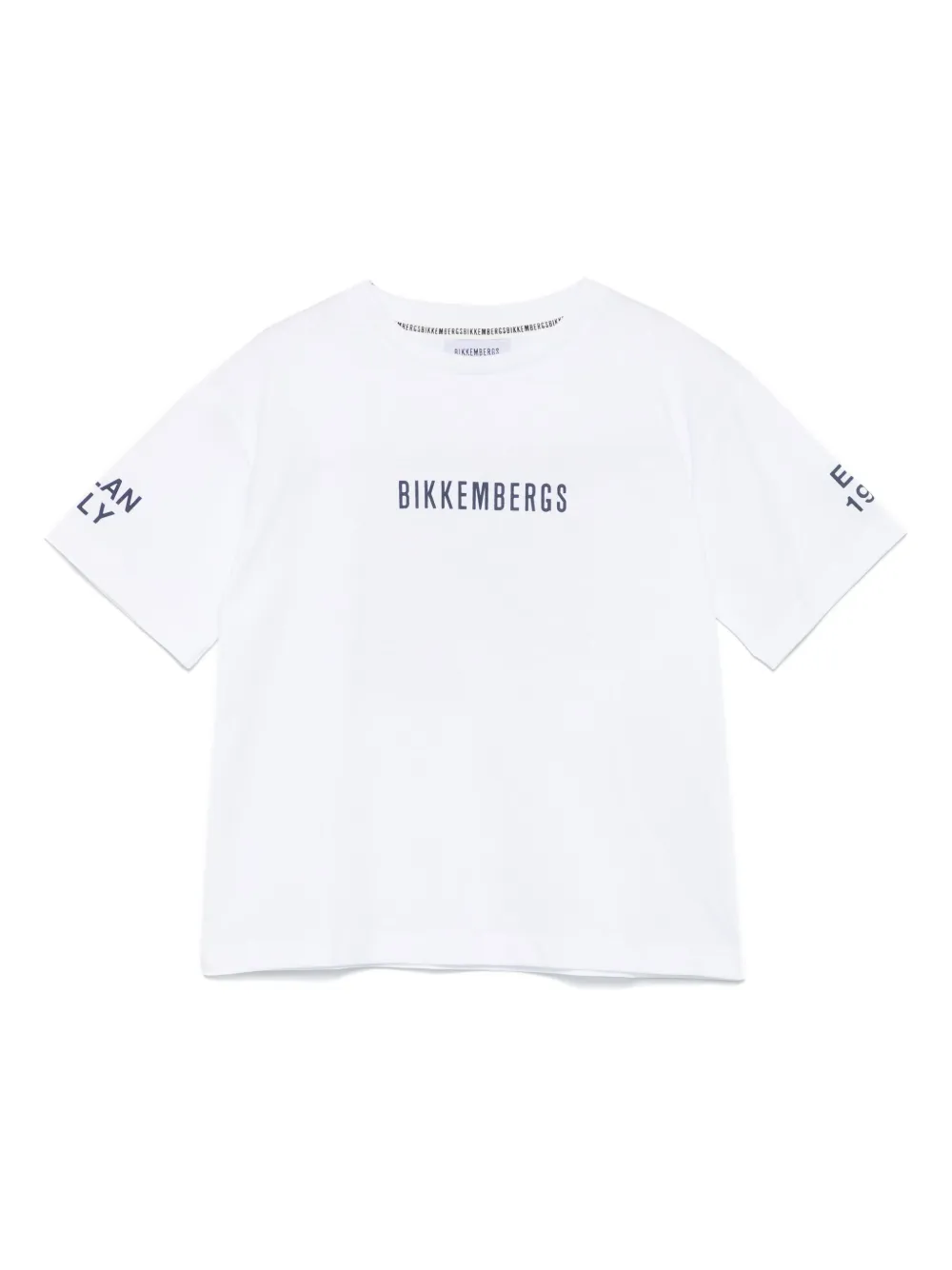 BIKKEMBERGS KIDS T-shirt met logoprint Wit