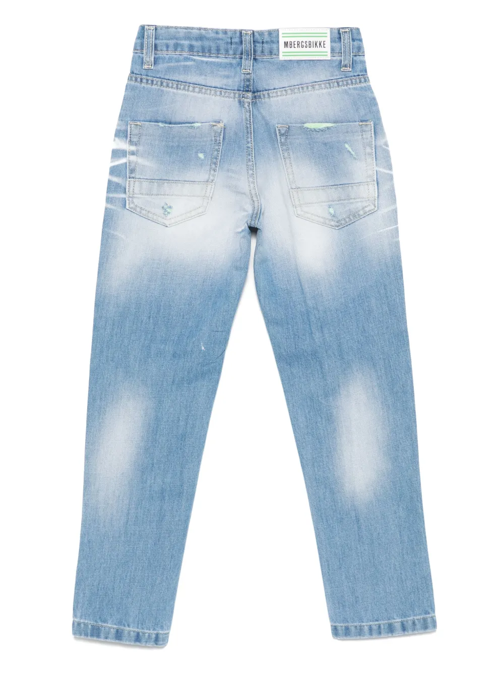 BIKKEMBERGS KIDS Gerafelde jeans Blauw