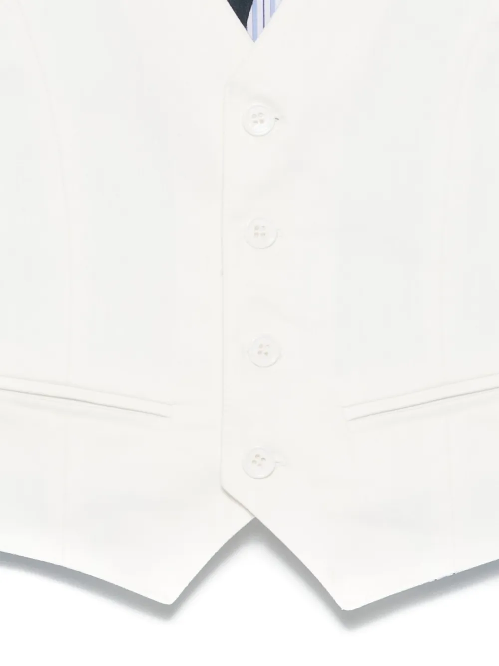 BIKKEMBERGS KIDS Gilet met geborduurd logo Wit