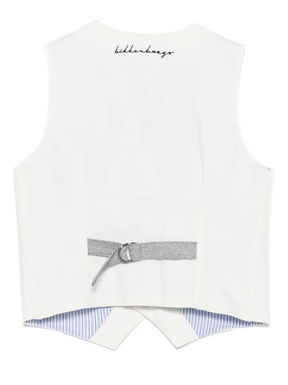 BIKKEMBERGS KIDS Gilet met geborduurd logo Wit