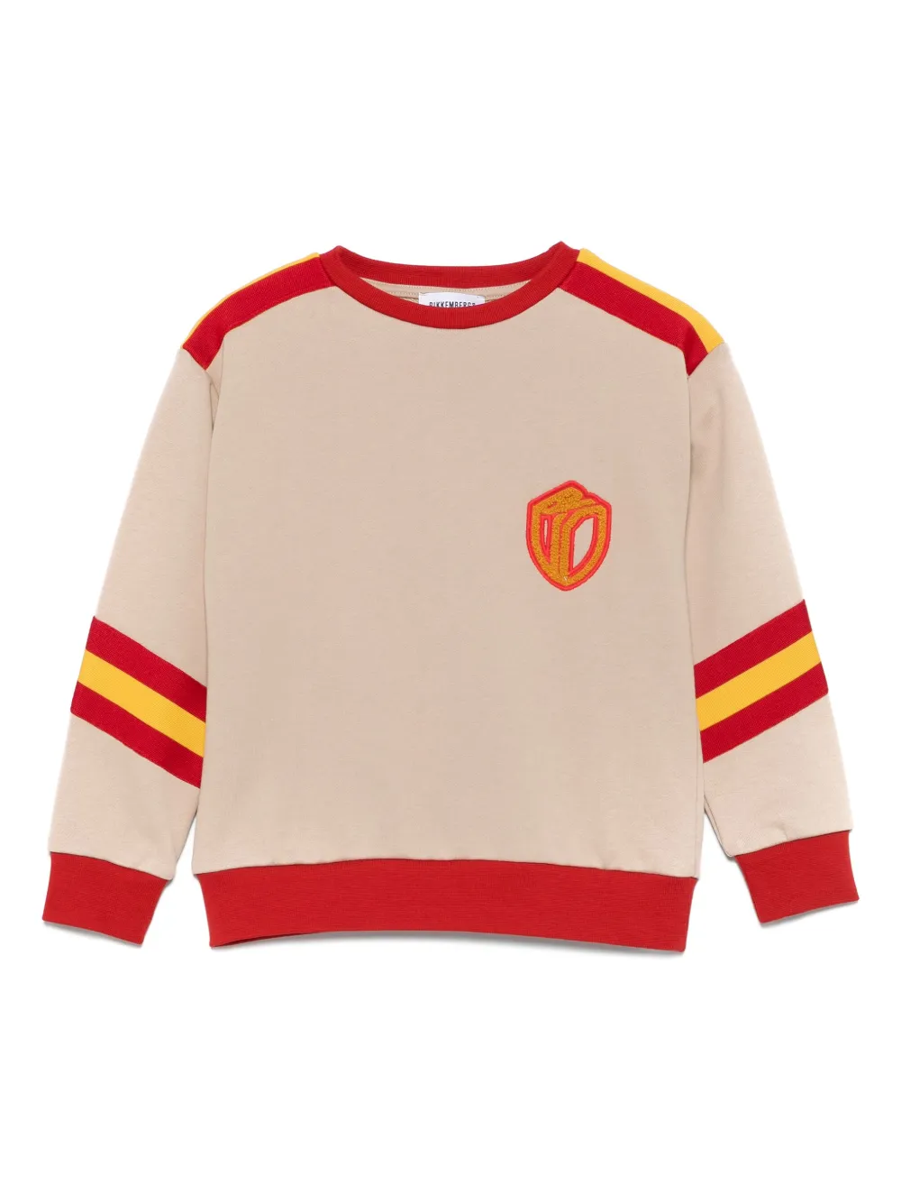BIKKEMBERGS KIDS Sweater met logopatch Beige