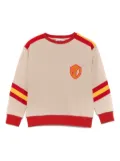 BIKKEMBERGS KIDS logo-patch sweatshirt - Neutrals